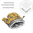 thumbnail image 6 of Sikiie Sunflowers Vintage Oven Mitts and Pot Holders, Silicone Oven Gloves, Heat Resistant Oven Mitts 4Pcs Set, 6 of 6