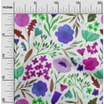 thumbnail image 2 of oneOone Georgette Viscose Amethyst Fabric Leaves & Clover Craft Projects Decor Fabric Printed By The Yard 42 Inch Wide, 2 of 5