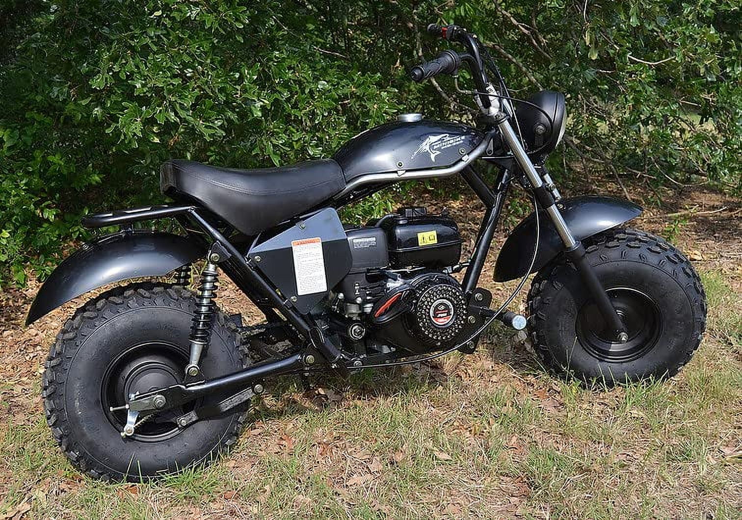 Trailmaster Mini Bike MB200 Front and Rear Shocks, Torque Converter, Final Chain Drive (Black)