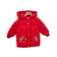 thumbnail image 2 of Esaierr Kids Baby Boys Girls Winter Cotton Coats Toddler Down Cotton Outwear Heavyweight Mid Length Hooded Warm Jackets for 2-6Y, 2 of 6