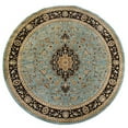 thumbnail image 1 of Infinity Home 541060 5 ft. 3 in. Barclay Medallion Kashan Round Area Rug - Light Blue, 1 of 10