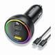 thumbnail image 1 of HAYAN 152.5W USB C Car Charger, Super Fast Charging 3 Ports Car Charger, PD3.0 QC4.0 Ultra Compact RGB Fast Type C Car PhoneCharger Adapter, for iPhone 16 15 14 13 Pro Max Samsung S24 MacBook iPad, 1 of 1