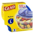 thumbnail image 4 of Glad Big Bowl Food Storage Containers, Round, 48 Oz, 3 Ct, 4 of 6