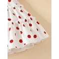 thumbnail image 6 of Coduop Toddler Baby Girl Summer Dress Ruffle Dots Print Kids Casual Party Dresses with Headband, 6 of 8