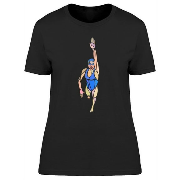 Freestyle Swimmer Lady  T-Shirt Women -Image by Shutterstock, Female Medium