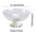 thumbnail image 3 of Clear Pedestal Fruit Bowl with Drainage – 10.15" Elevated Plastic Fruit Tray for Kitchen Counter & Dining Table – Transparent Draining Serving Stand for Parties, Weddings, Christmas & Home Decor, 3 of 6