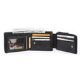 thumbnail image 3 of Contactos de piel auténtica Wallet Knight con tres pliegues para hombre, 3 of 6