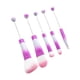 thumbnail image 3 of Juego de 5 brochas de maquillaje para mujer, kit de brochas de maquillaje, brocha de base sintética, herramienta de belleza en ángulo, brocha cosmétic Rojo púrpura, 3 of 8