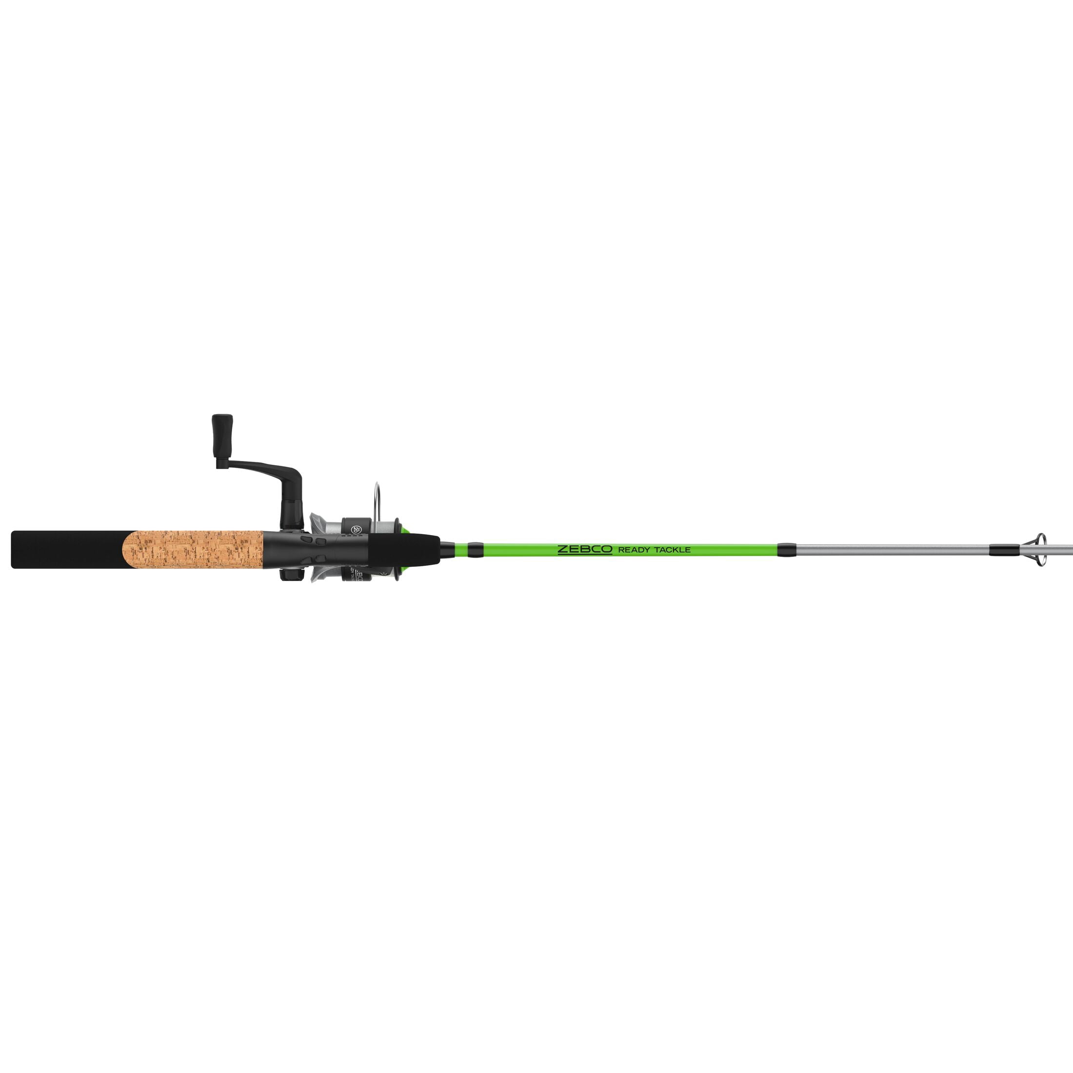 Zebco Ready Tackle Lake/Pond Spinning Combo, 6-Foot, 2-Piece Fishing Rod, Size 20 Reel, 8-Pound Line, 27-Piece Tackle Kit