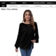 thumbnail image 2 of Camisetas de manga larga para mujer, estilo casual, holgadas, de otoño (negro), 2 of 5