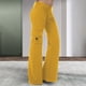 thumbnail image 2 of Pantalones de trabajo para mujer: pantalones harem casuales elásticos de cintura alta, estilo retro, tejido holgado, bolsillos, ideales para yoga y actividades al aire libre., 2 of 4