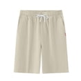 thumbnail image 2 of asjyhkr Mens Shorts Cotton Loungewear Drawstring Elastic Waist Plus Size Sleep Pajama Shorts with Pockets for Casual(M-5XL), 2 of 9