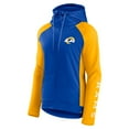 thumbnail image 2 of Women's Fanatics Royal/Gold Los Angeles Rams End Around Lightweight Raglan Full-Zip Hoodie Jacket, 2 of 3