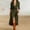 *Army Green, variant on U Womens V-neck Long Sleeve Shirt Dress with Belt,Elegant Dresses Slit Long Maxi Dres White,Womens Plus S