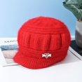 thumbnail image 4 of Gorro de lana de invierno para mujeres de mediana edad y mayores para abrigarse, gorro de invierno para mujeres mayores con gorro de punto de terciopelo para otoño e invierno, 4 of 6