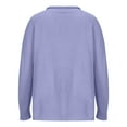thumbnail image 5 of Fnooota Womens Sweaters, Plus Size Long Sleeve Crew Neck Lightweight Pullover Tops Purple Size 3XL, 5 of 6