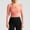 01 Pink, variant on YueHuiYing Workout Sets for Women Tight-Fitting Seamless Long Sleeve Crop Tops High Waist Yoga Top