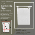 thumbnail image 6 of Hanging Chalkboard Menu Sign – Magnetic Metal Café Display, White Frame with White Board, 18" x 24", 6 of 7