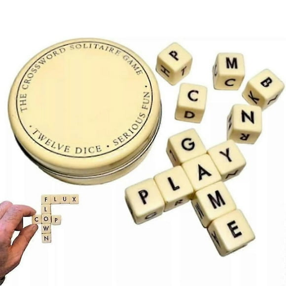 The Crossword Solitaire Game,Crossword Solitaire Dice ,Scrabble Game with Case