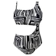 thumbnail image 1 of Traje de Baño Ocean Pacific para Mujer Completo Asimetrico en Tirantes, Cuello Redondo, Estampado Figuras Multicolor Talla G, 1 of 4