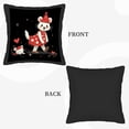 thumbnail image 6 of Set of 2 18x18in Throw Pillow Covers - Adorable Design with Red Polka - Dotted Dress & Party Hat Perfect for Couch Bed Car, 6 of 8