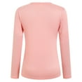 thumbnail image 6 of GEWSEY Women's Boat Neck Tops Long Sleeve Shirts Casual Fitted Tee Shirts Solid Color Fall Basic Clothes (Pink, L), 6 of 6