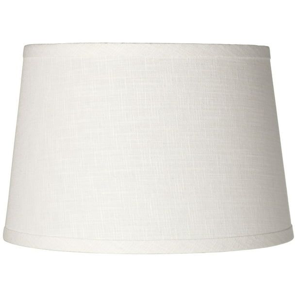 Bwood White Linen Drum Lamp Shade, Large White Linen Drum Lamp Shade
