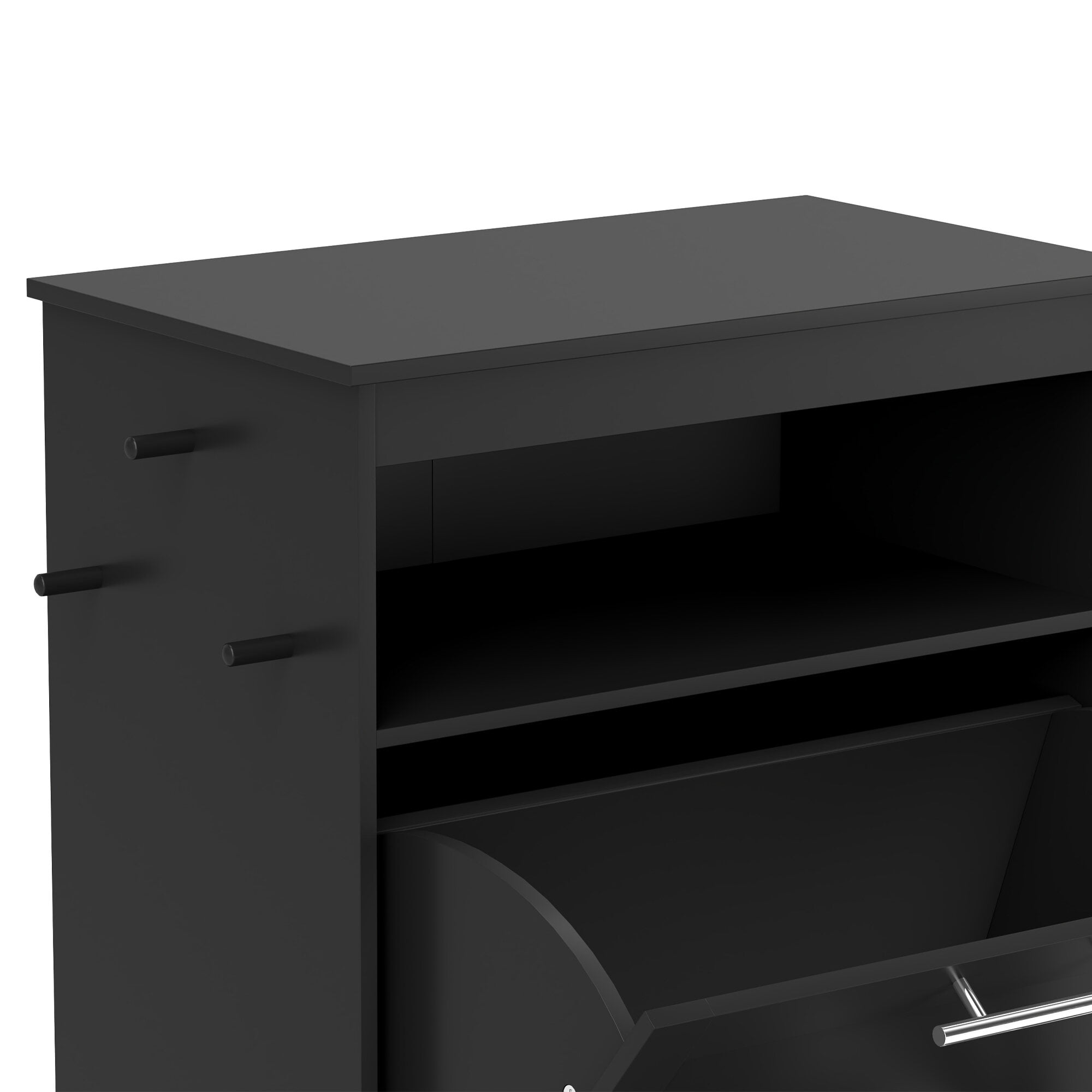 Orthopedic Dog Bed, Pet Feeder Station Storage Cabinet, with Dog Raised Bowls, Black, Black Dog Bed,Wood Cat Bed, Pet Supplies Pet Beds & Furniture