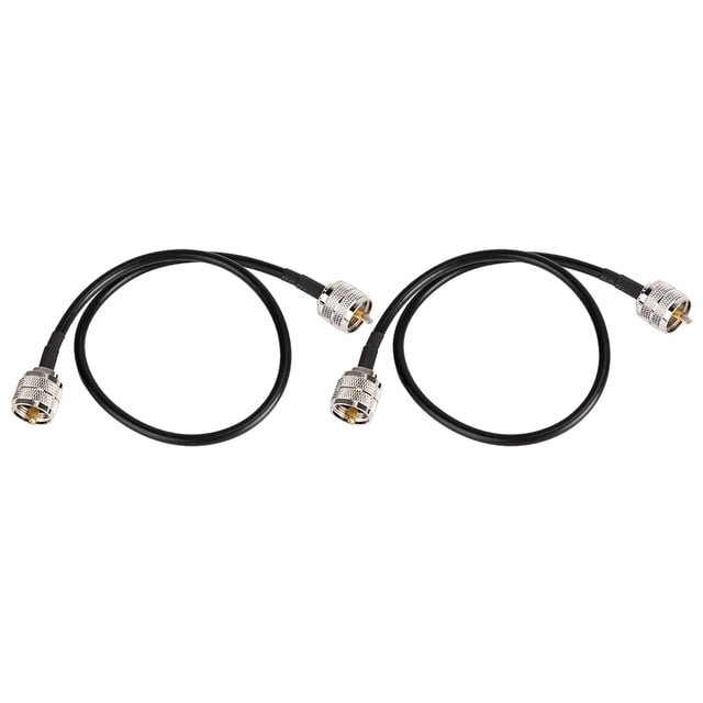 Cable adaptador de antena Coaxial UHF macho PL-259 a UHF macho PL-259 de baja pérdida, 2 uds.