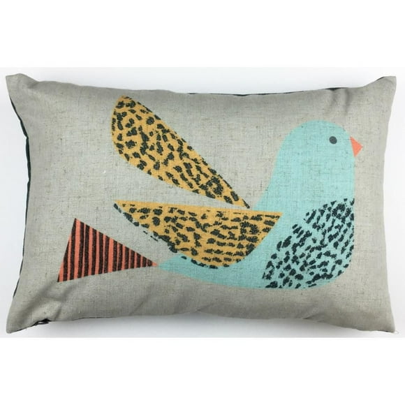 Homeport Coussin Décoratif Oiseau Texturé