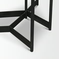 thumbnail image 7 of Mercana Larkin Marble & Dark Brown Wood Tabletop Nesting End/Side Table in White, 7 of 7