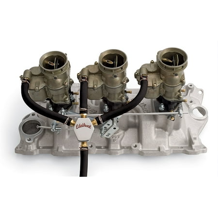 Edelbrock Fuel Block Kit Triple Feed 1286 Mini Block