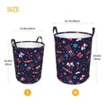 thumbnail image 3 of Balery Winter Skiing Snowflakes Cesta de ropa redonda con asas, impermeable, independiente, para ropa, juguetes, dormitorio y familia-Small, 3 of 6