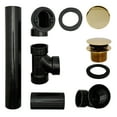 thumbnail image 4 of Westbrass Sch. 40 ABS Bathtub Drainage System with Tip-Toe Drain and No-Hole Elbow Cover, Polished Brass, 4 of 14