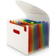 thumbnail image 1 of Desiderio 1 bolsa de almacenamiento de archivos Hebilla de cable de almeja de 24 paneles Carpeta de clasificación multicapa Bolsa de almacenamiento de archivos PP Bolsa de archivos,Blanco, 1 of 5