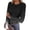 Black women ribbed knit crop top a1, variant on Women's Round Neck Long Sleeve Ribbed Tops Slim Casual Pullover Shirts Solid Crop Top Fall Winter Basic Tee for Women, Purple M