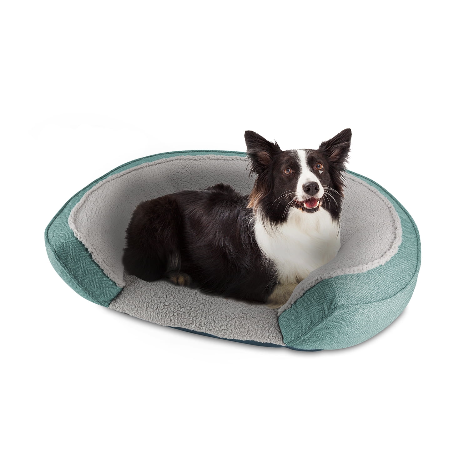 Arlee Step In Oval Round Cuddler Pet Dog Bed Memory Foam Chew