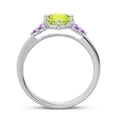 thumbnail image 4 of 2.15 Carat Round Cut Peridot & Amethyst Gemstone New Design Engagement Ring for Ladies Solid 14K White Gold Size 4.5 by Diamond-Capitals, 4 of 7