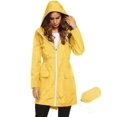 thumbnail image 1 of LOMON Veste de Pluie Imperméable Légère pour Femmes Active Extérieure avec Capuche (S, Jaune), 1 of 4