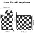 thumbnail image 2 of Psychedelic Wavy Chessboard Oven Mitts and Pot Holders Sets Hot Pads Heat Resistant Gloves Oven Mitten for Baking Kitchen Bakeware Cooking BBQ, 2 of 6