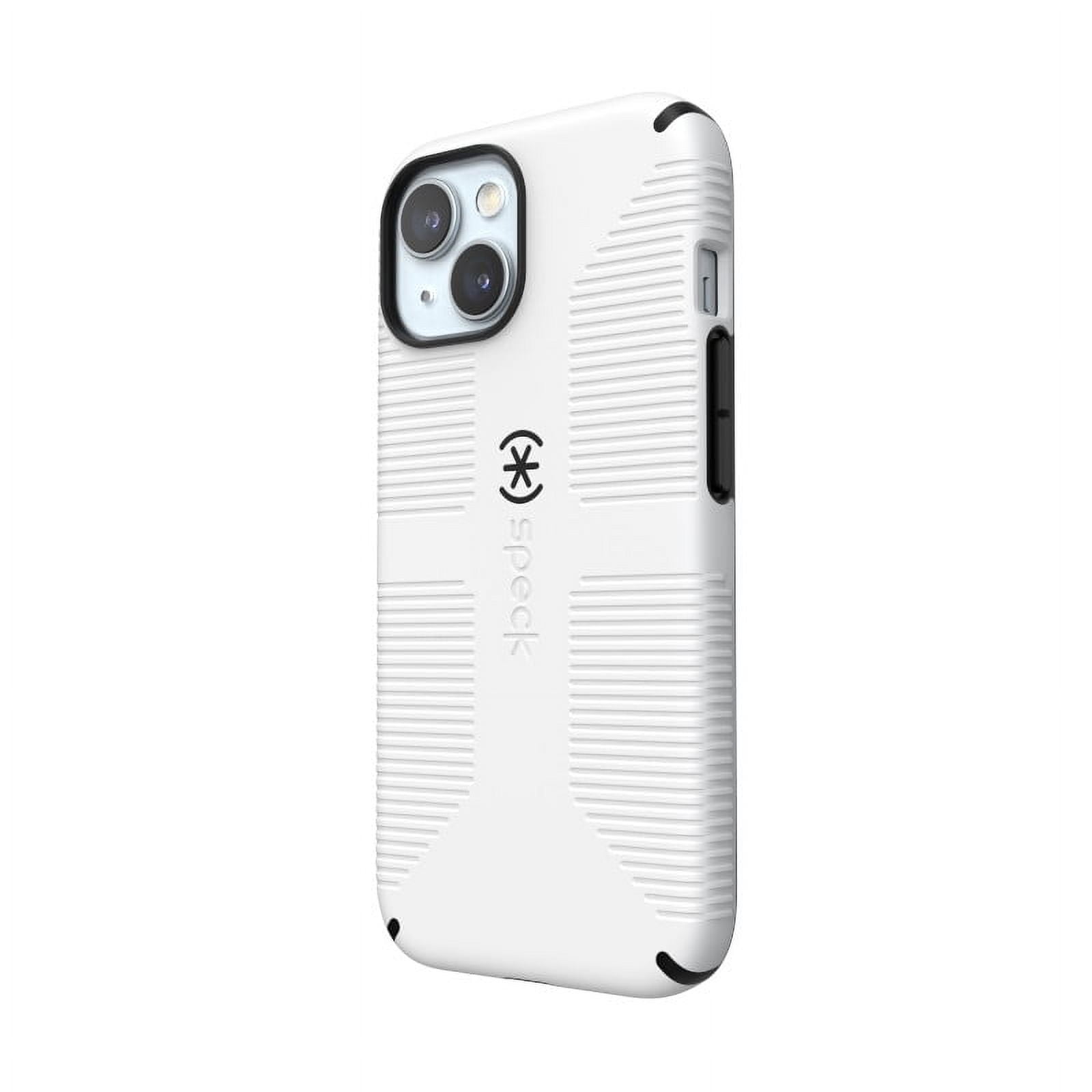 Speck Slim Cell Phone Case with MagSafe for Apple iPhone 16e and iPhone 15 Black & White