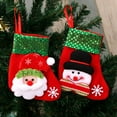 thumbnail image 4 of Dserfhy Mini Christmas Stockings 6 Inch Small Christmas Stockings with Glitter Sequin Cuff 3D Snowman Bear Santa Claus Reindeer Hanging Socks for Xmas Tree Fireplace Decor, 4 of 8