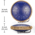 thumbnail image 1 of Kit de tambor de lengua de acero, 15 tonos, tecla D, etéreo, sin preocupaciones, instrumento de percusión, azul, 14 pulgadas, con accesorios completos, 1 of 6