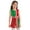 Green, variant on Big Girls Christmas Ballet Dance Dress Sleeveless Metallic Sequins Striped Cutout Leotard Dress Red 12