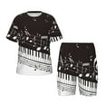 thumbnail image 1 of Kdxio Piano Keys With Musical Notes Print Short-Sleeved Pajama Set for Kids, Comfort Easy to Wear for Home and Sleep-Small, 1 of 6