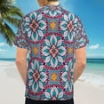 thumbnail image 6 of High Quality Hawaiian Shirts for Men Short Sleeve Aloha Beach Shirt Floral Summer Casual Button Down Shirts Blouses 2ONWAC, 6 of 7