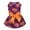 Purple, variant on SPRING PARK Holiday Festival Dog Dress Polyester Love-Heart/Star Print Pet Apparel, Red, XS