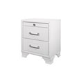 thumbnail image 3 of Global Furniture USA Jordyn Solid Wood White 3-Drawer Nightstand, 3 of 4