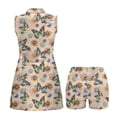 thumbnail image 4 of Yuyamidu Boho Floral Butterfly Tennis Golf Dress Sleeveless Workout Golf Dresses with Pocket Separate Shorts Tennis Dress for Women Size 2XL Quick Dry Sports Activewear Dresses, 4 of 7