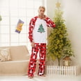 thumbnail image 4 of Odeerbi Christmas Pajamas for Family Holiday Long Sleeve Family Christmas Pajamas Matching Sets Dad Casual Printed Top Pants Outfits Loungewear Two-Piece Sleepwear Xmas PJs Set Red, 4 of 5